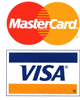 We accept Visa and Mastercard